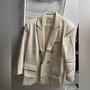 Cream Steve Madden Oversized Blazer